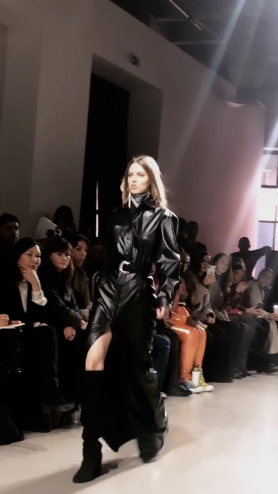 Ingie Paris model in a black runway look